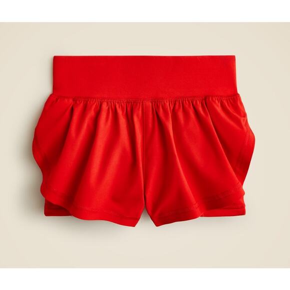 Crewcuts Active Flutter Shorts Girls 12 Red Performance Jersey Layered Stretch - Picture 1 of 6